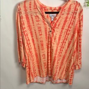 Jaco Orange Tie-Dye Women's Blouse